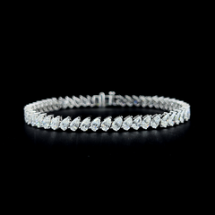 Lab grown diamond fancy shape bracelet