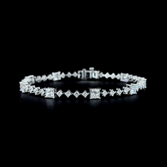 Lab grown diamond fancy shape bracelet