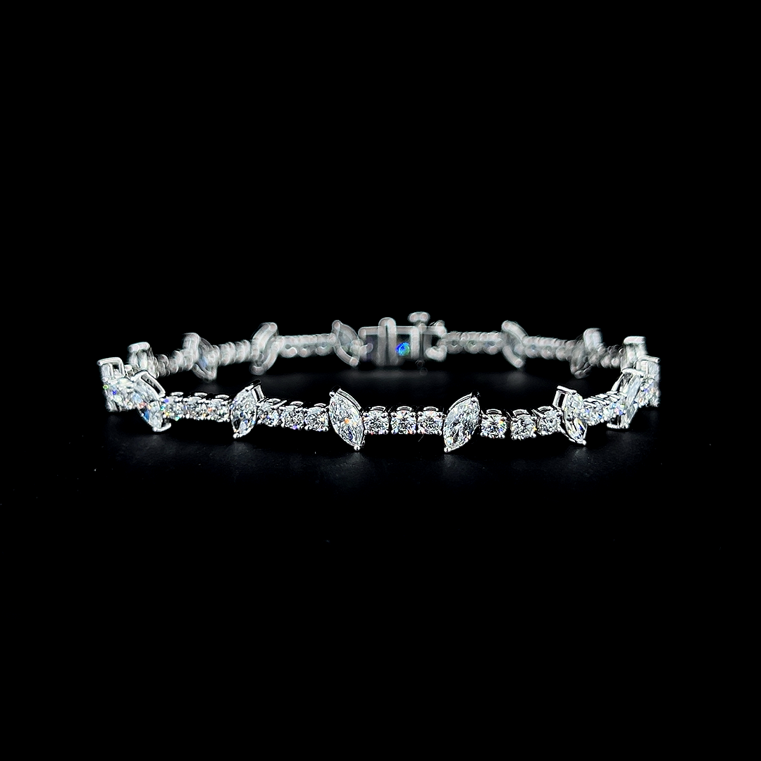 Lab grown diamond mix shape bracelet