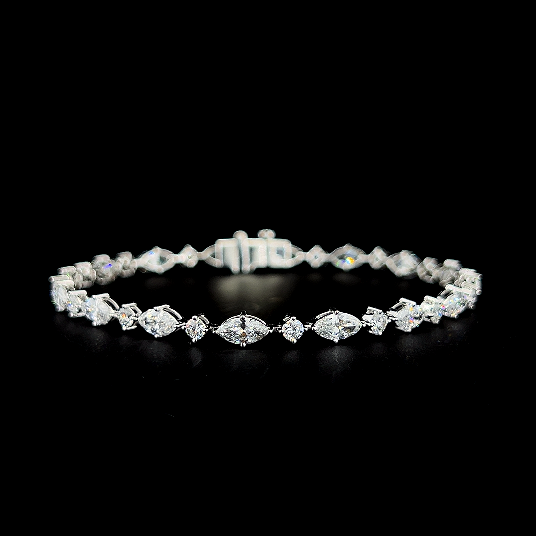 Lab grown diamond mix shape bracelet