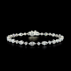 Lab grown diamond mix shape bracelet
