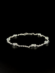 Lab grown diamond bezel bracelet