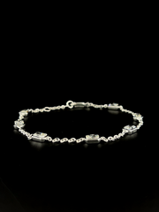 Lab grown diamond fancy shape bracelet