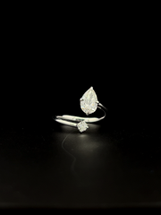 Lab grown diamond bypass ring