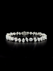 Lab grown diamond cuff bracelet