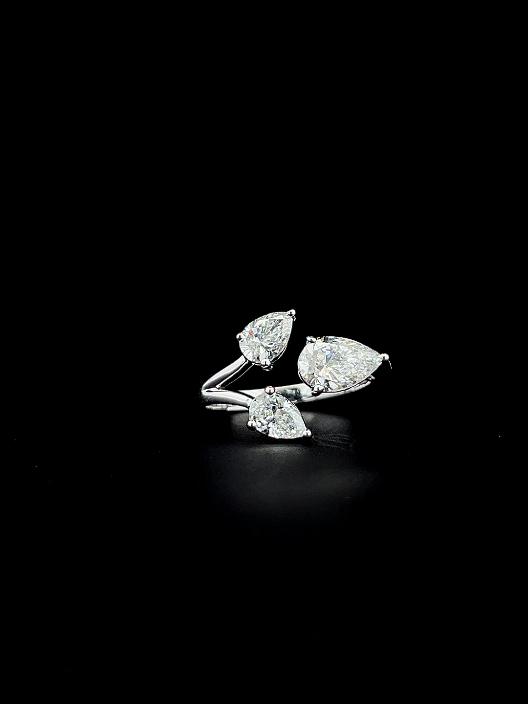 Lab grown diamond bypass ring