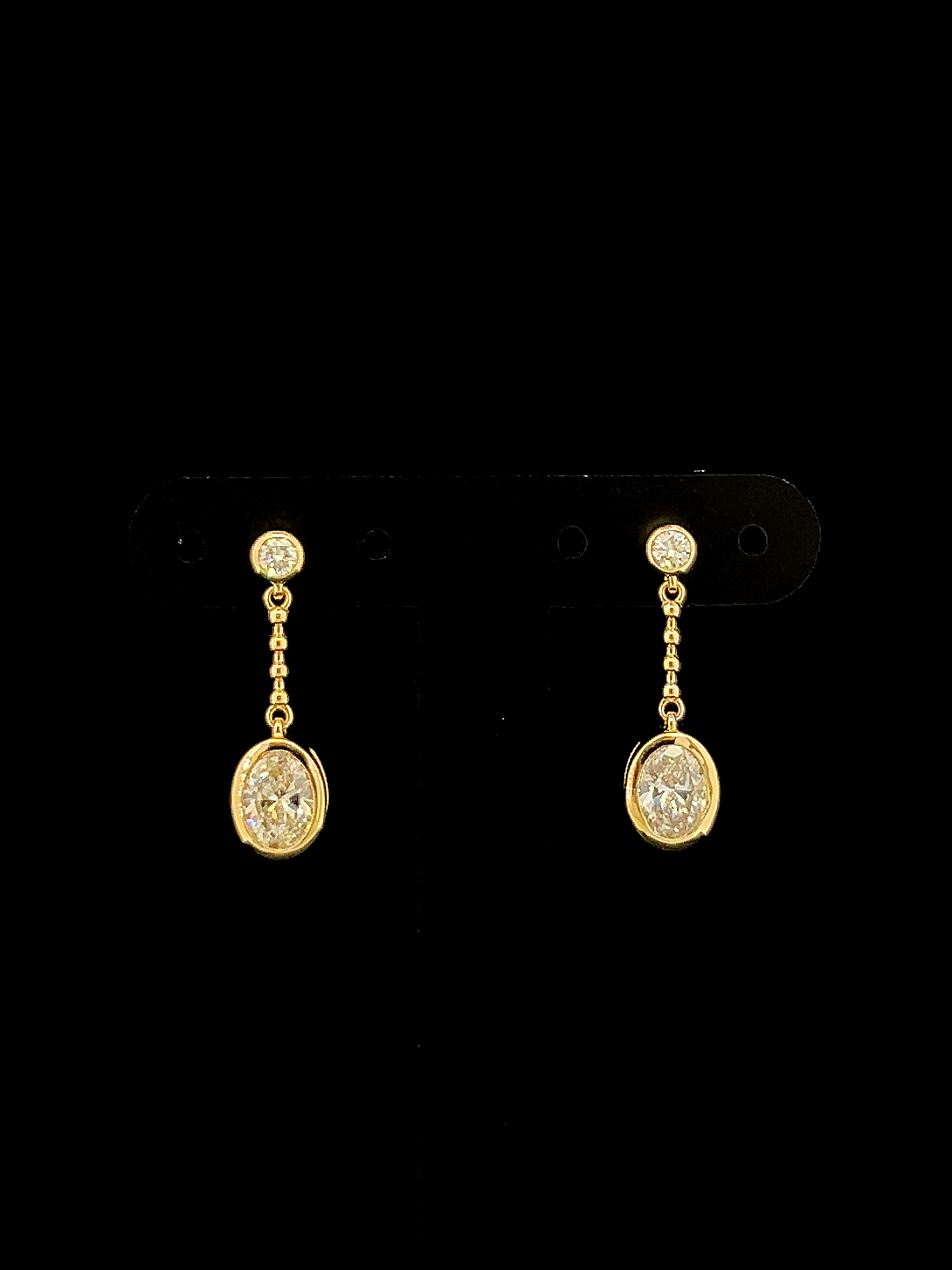 Lab grown diamond dangling earring
