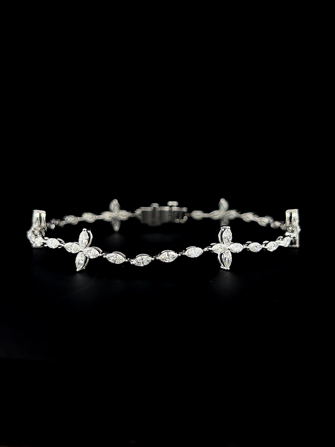 Lab grown diamond fancy shape bracelet