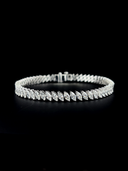 Lab grown diagond fancy shape bracelet