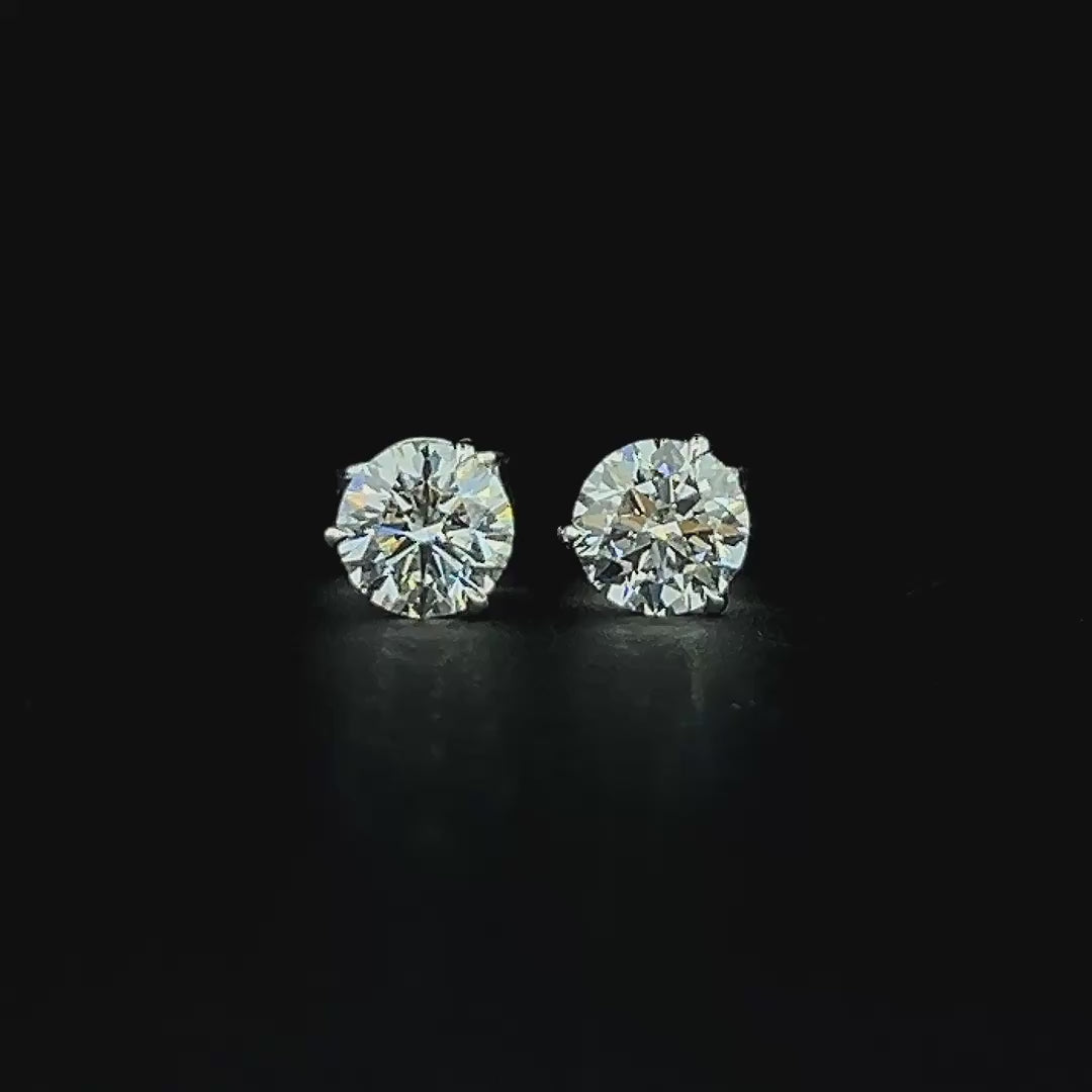 Lab grown diamond pushback stud earring