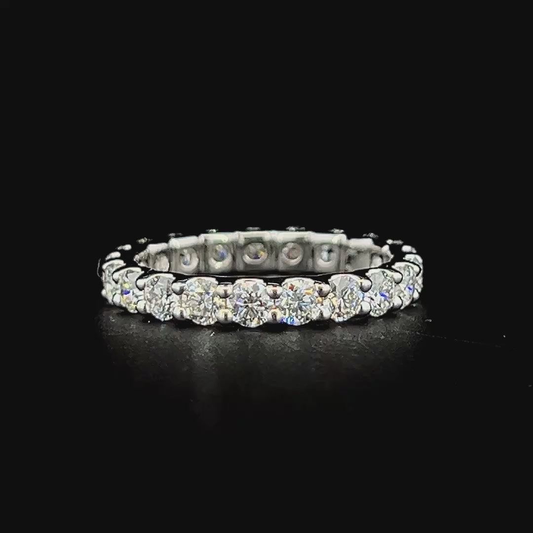 Lab grown diamond eternity band rings