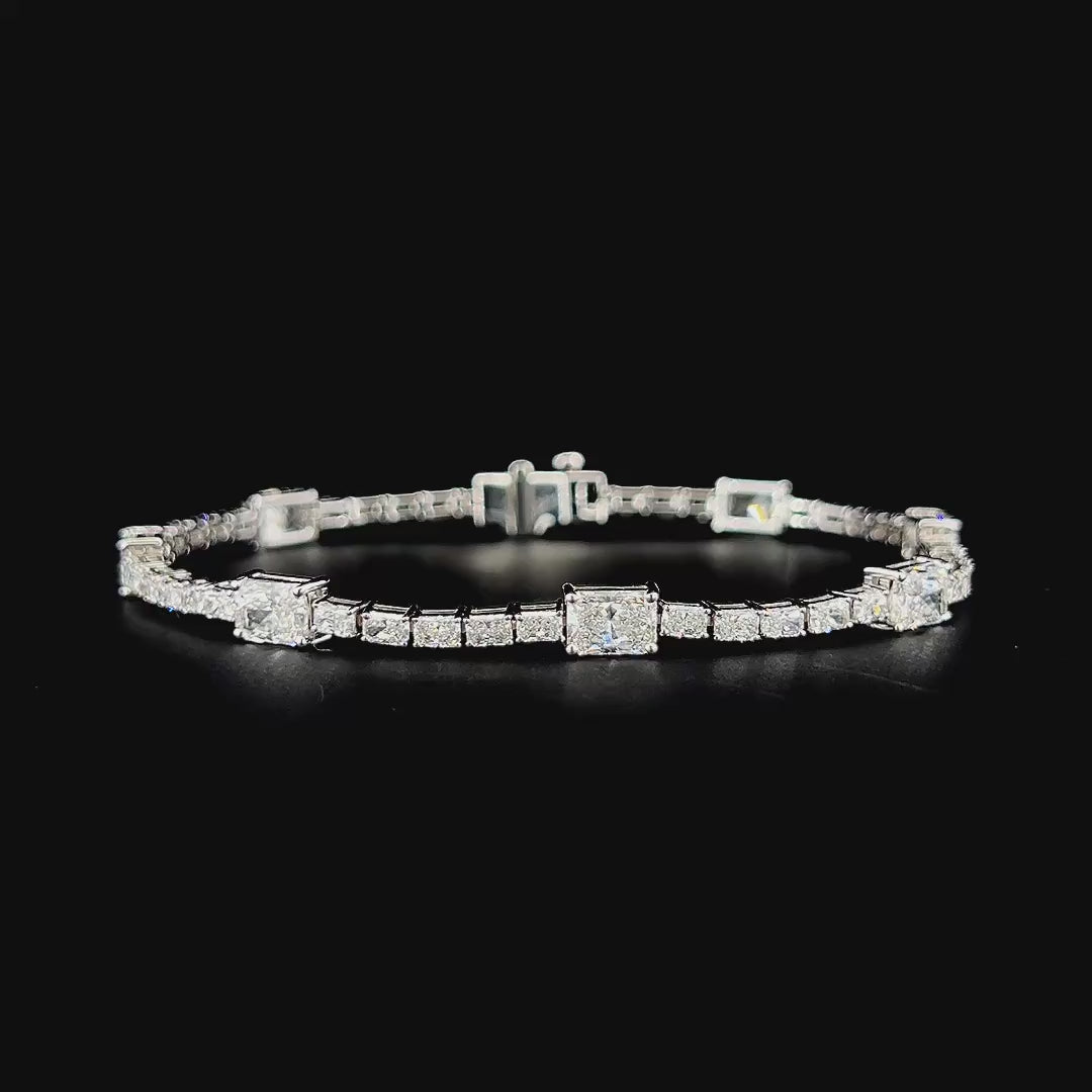 Lab grown diamond fancy shape bracelet