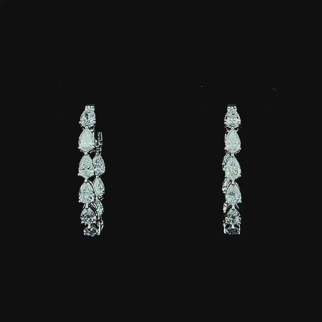 Lab grown diamond hoop earring