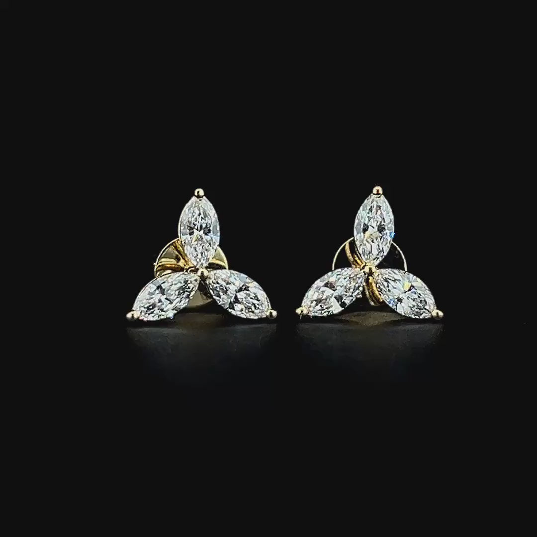 Lab grown diamond pushback stud earring