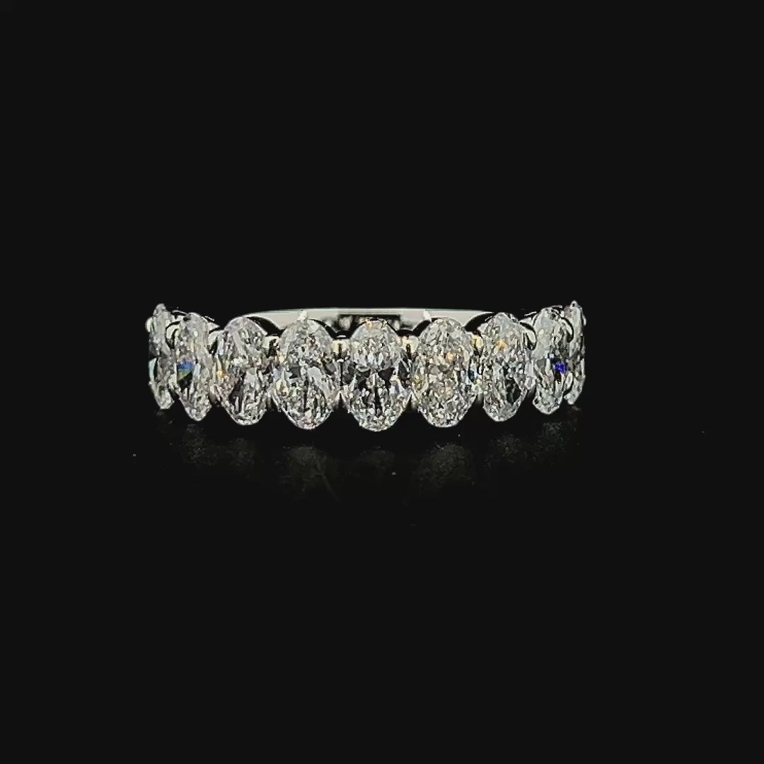 Lab grown diamond 9 stone rings