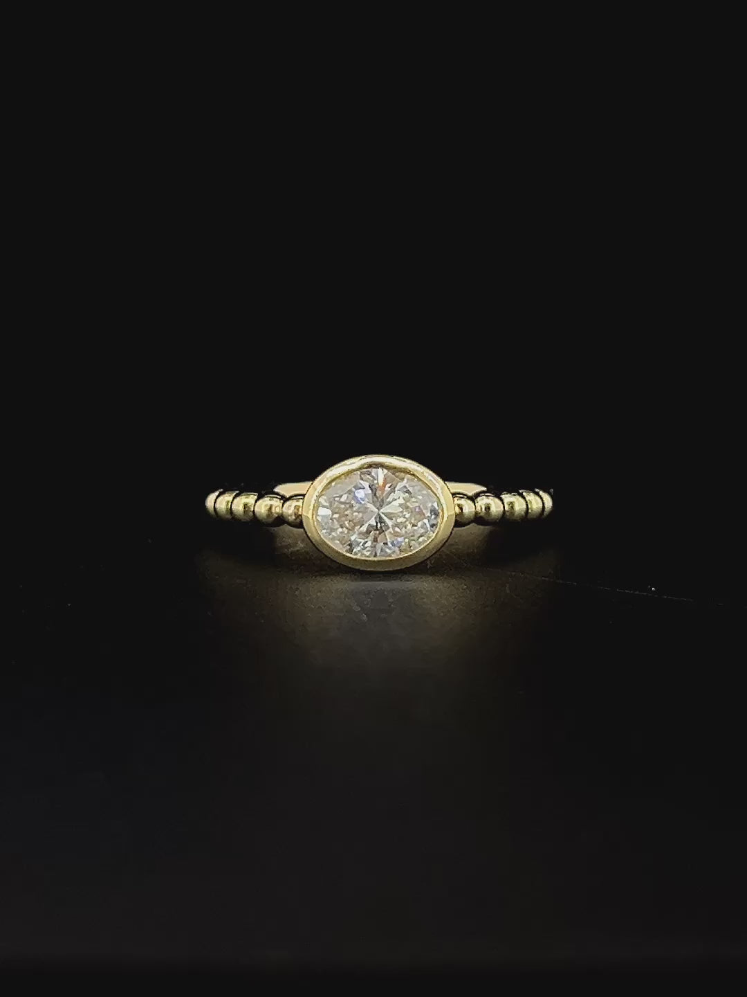 Lab grown diamond bezel ring
