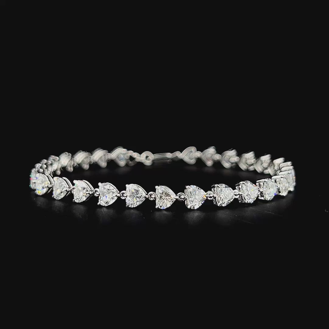 Lab grown diamond fancy shape bracelet