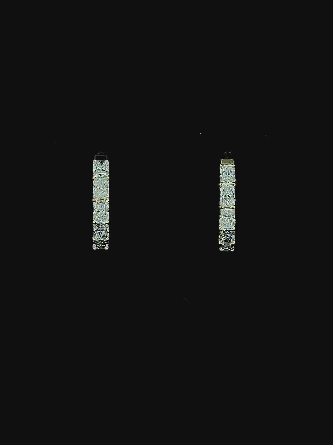 Lab grown diamond hoops earring