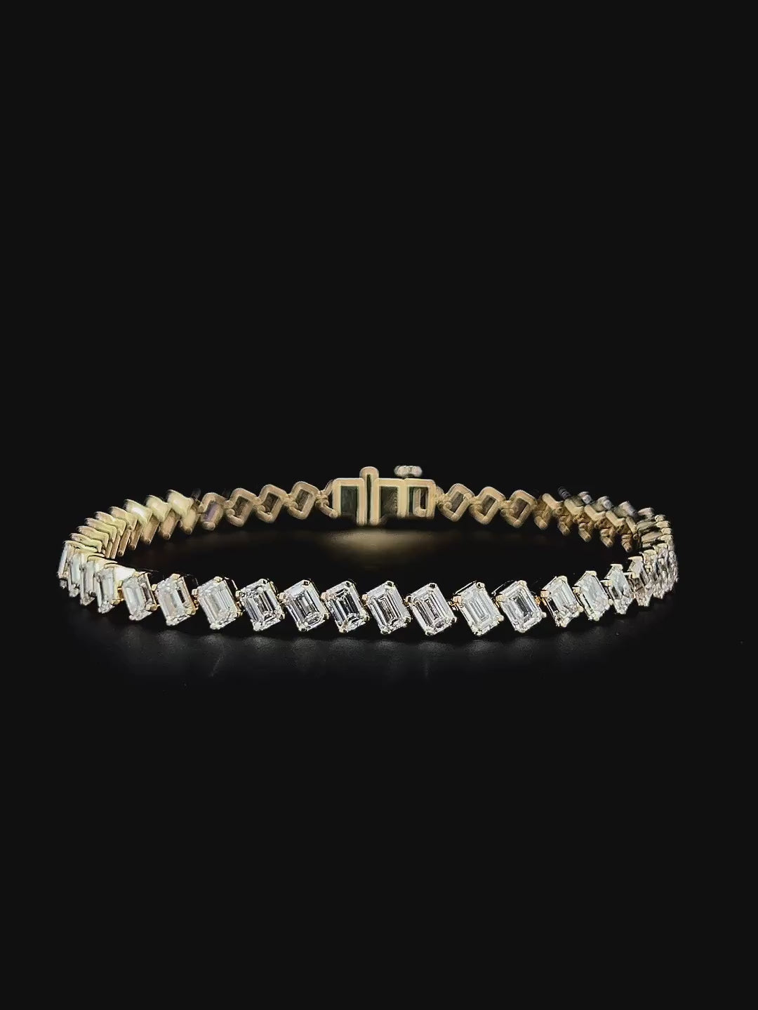 Lab grown diamond fancy shape bracelet