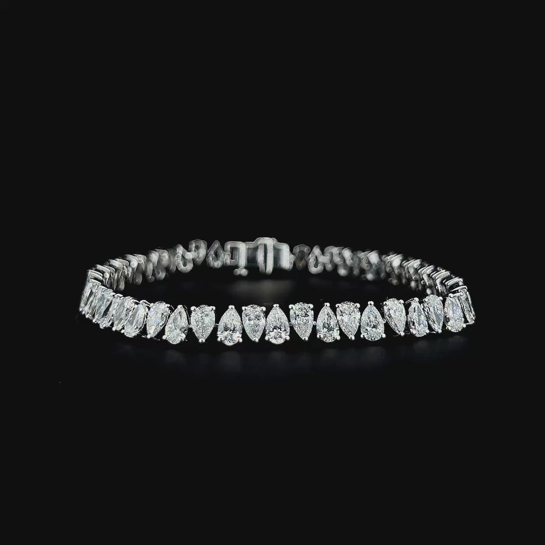 Lab grown diamond fancy shape bracelet
