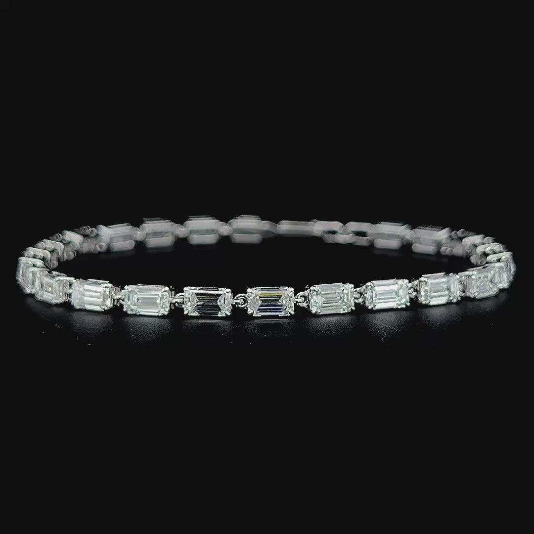 Lab grown diamond fancy shape bracelet