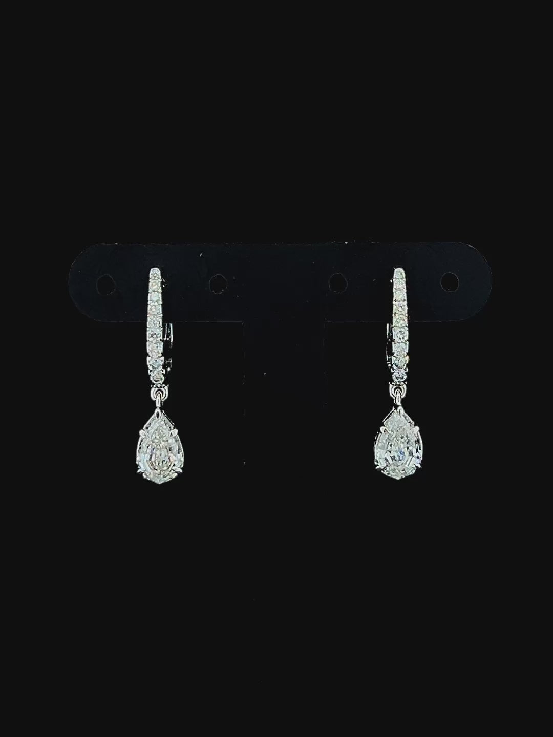 Lab grown diamond dangling earring