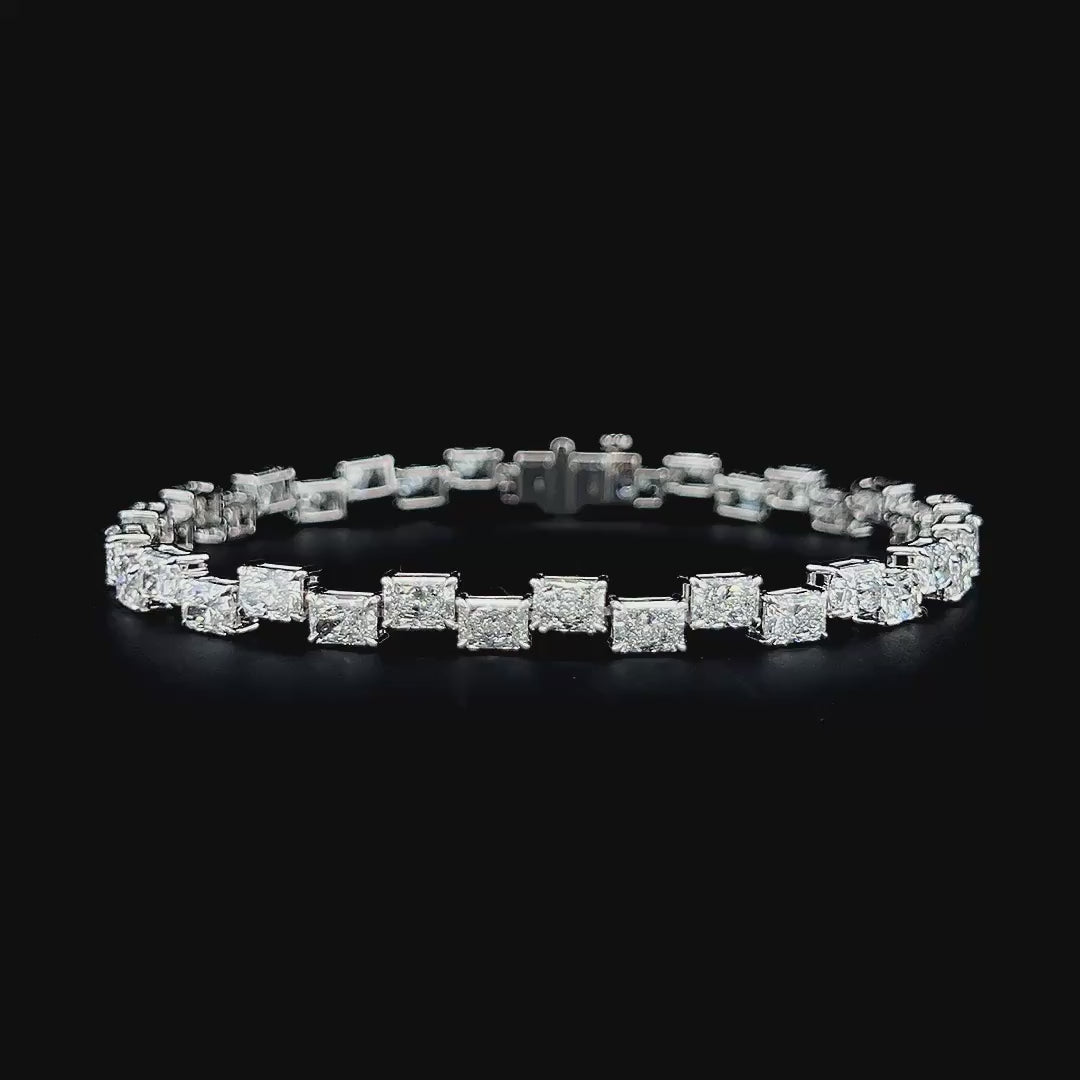 Lab grown diamond fancy shape bracelet