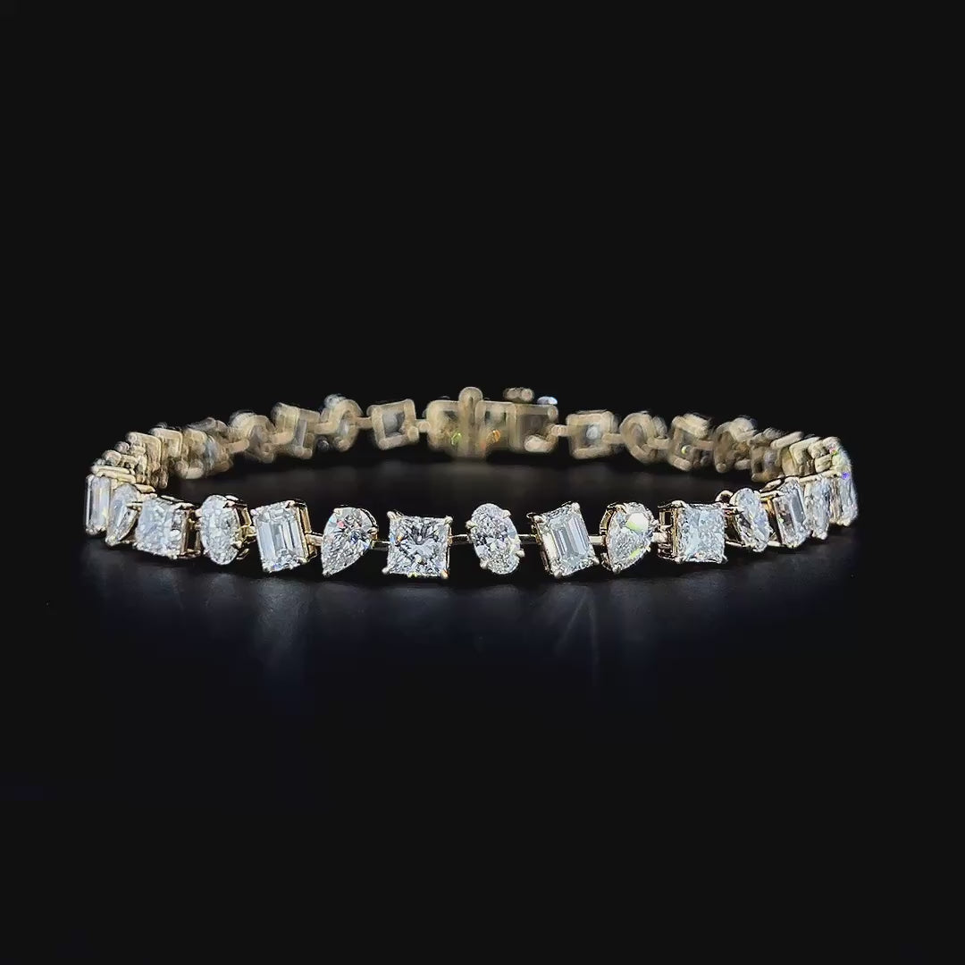 Lab grown diamond mix shape bracelet