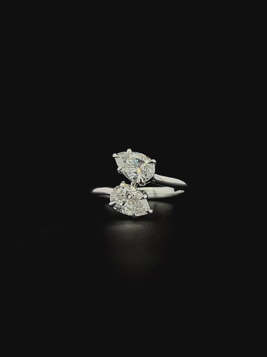 Lab grown diamond bypass ring