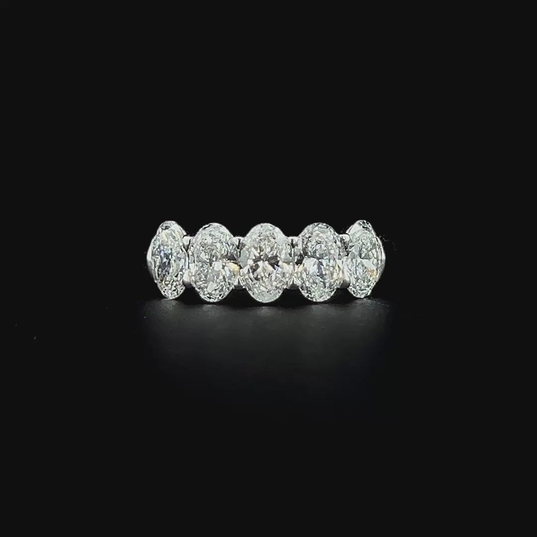 Lab grown diamond 5 stone rings