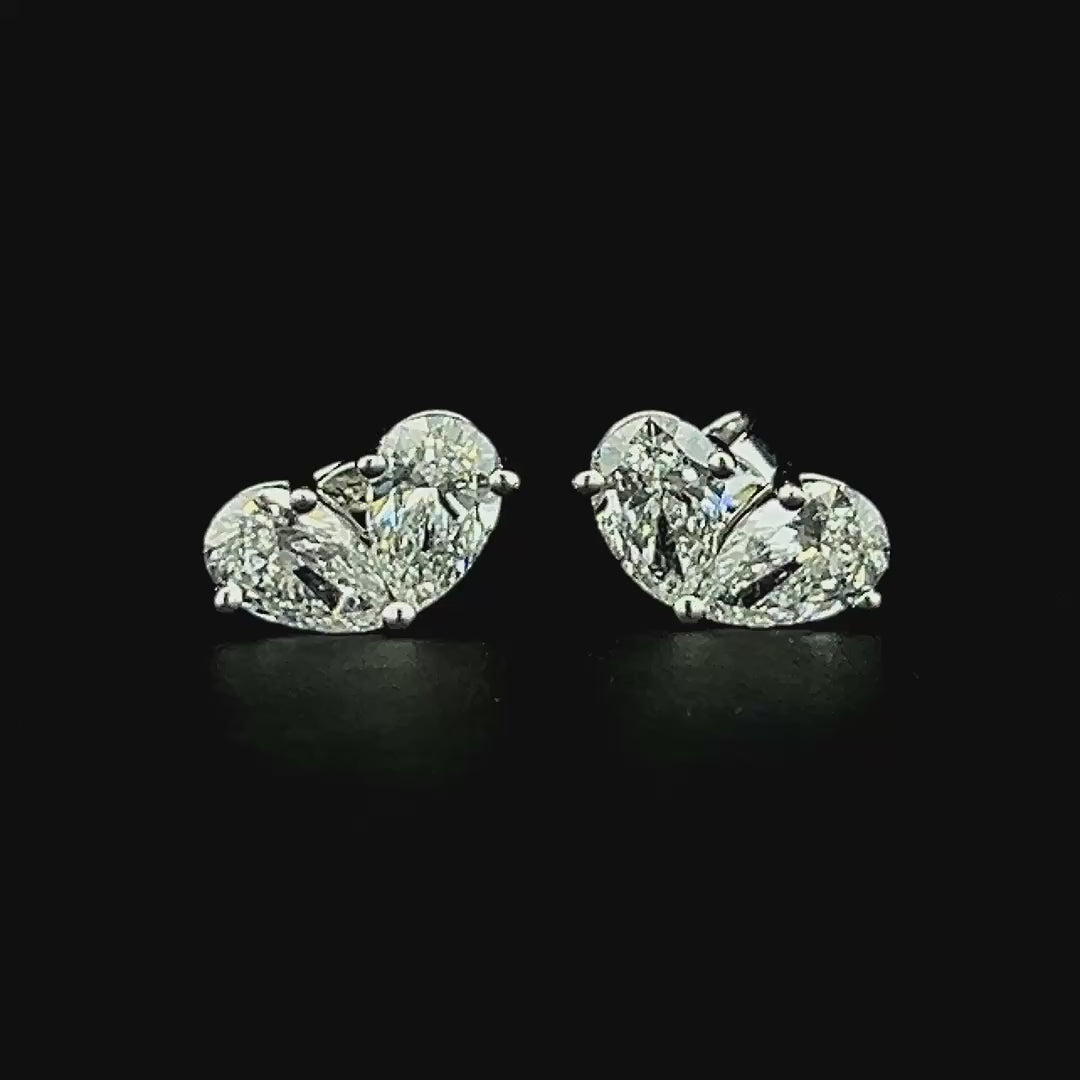 Lab grown diamond pushback stud earring