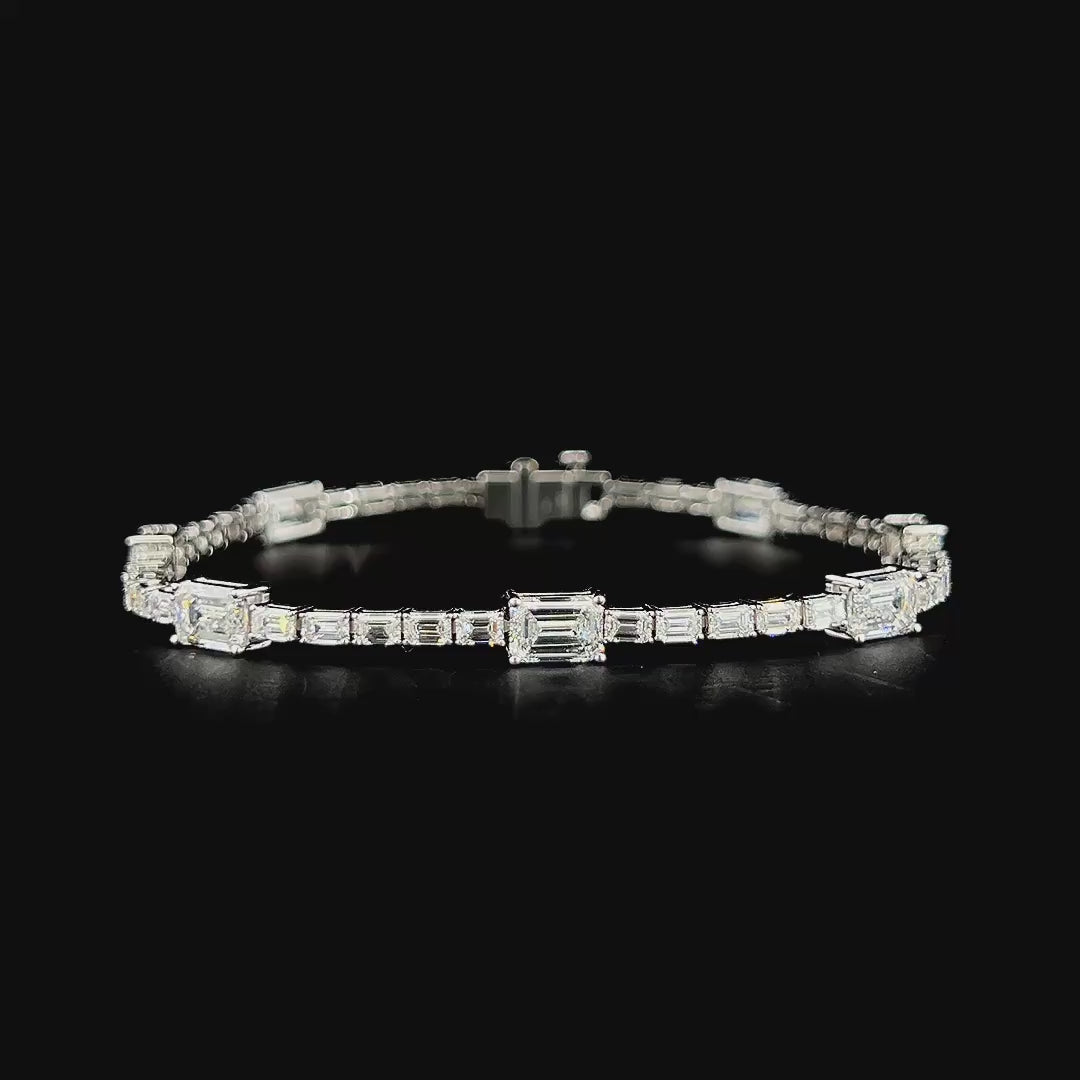 Lab grown diamond fancy shape bracelet