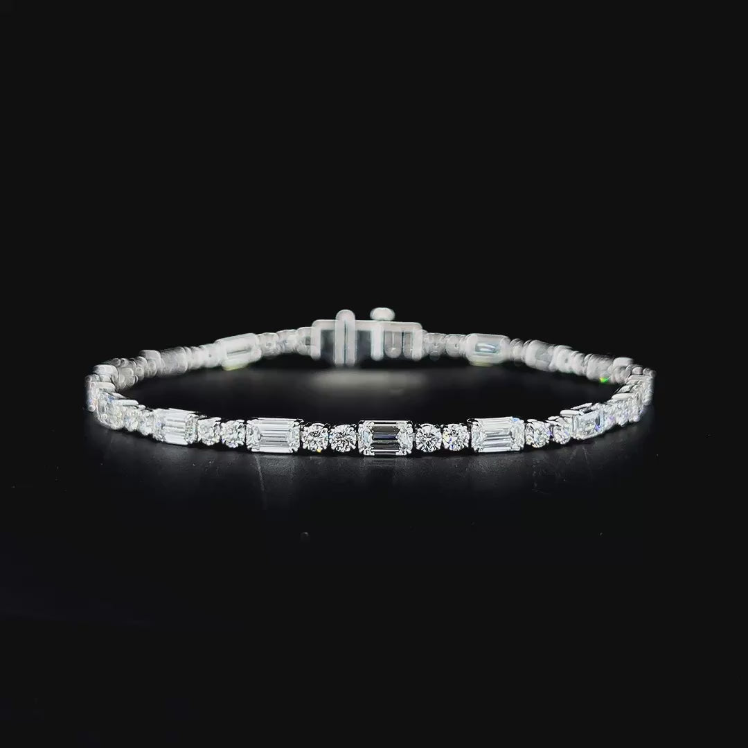 Lab grown diamond mix shape bracelet