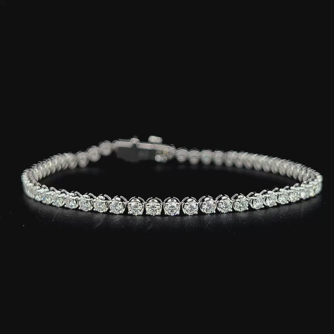 Lab grown diamond tennis bracelet