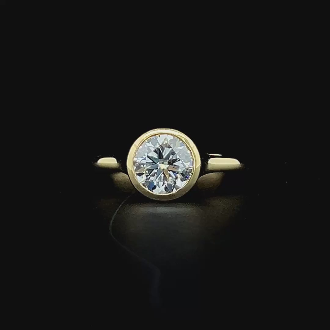 Lab grown diamond bezel rings