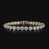 Lab grown diamond bezel bracelet