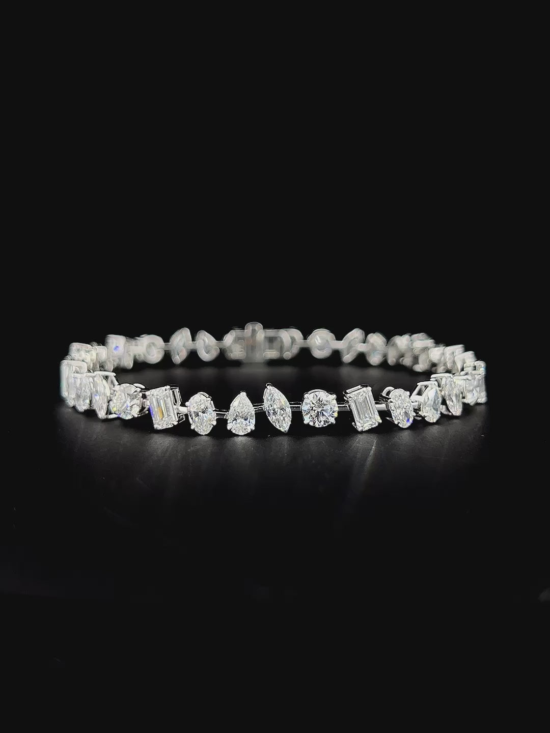 Lab grown diamond cuff bracelet