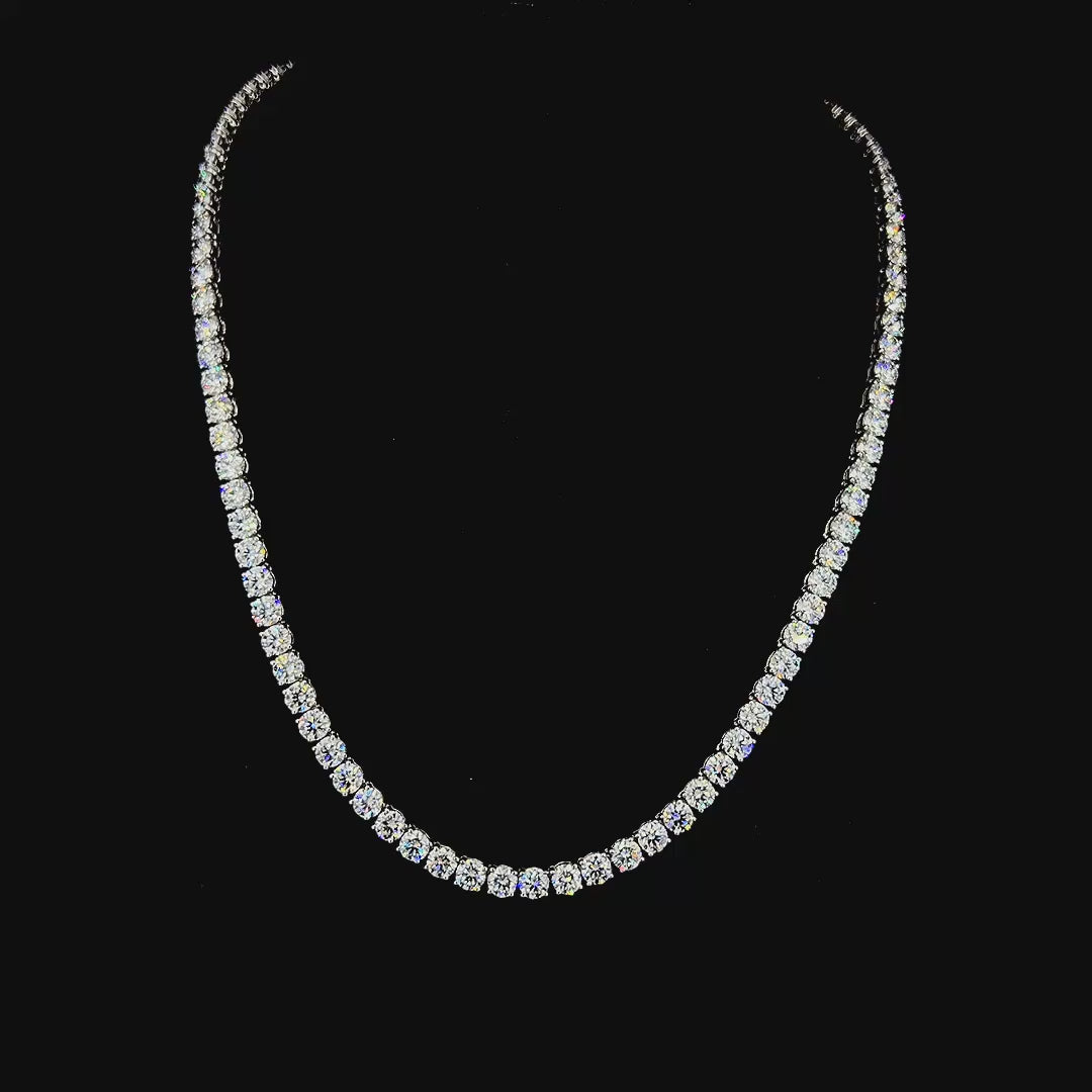 Lab grown diamond tennis necklace