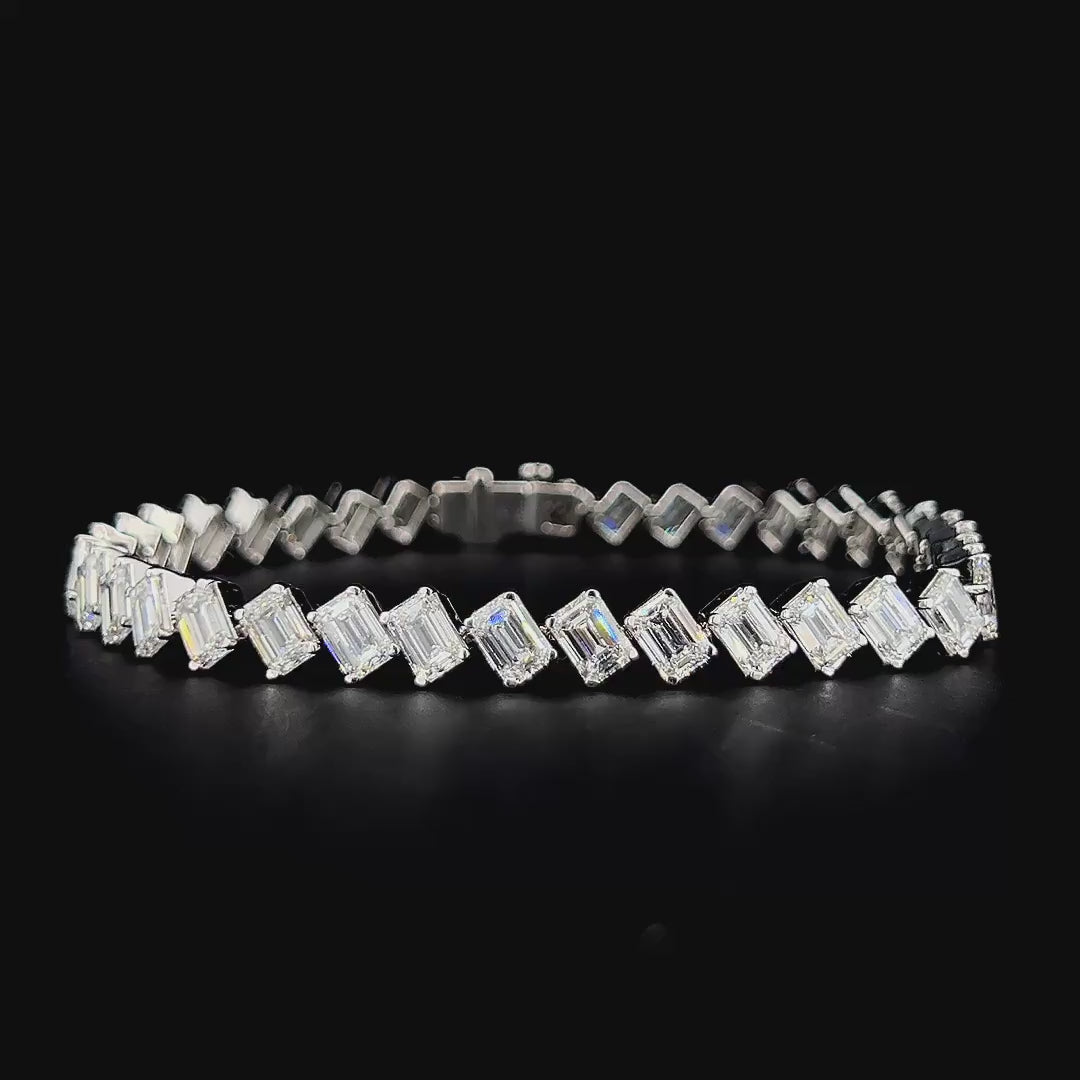 Lab grown diamond fancy shape bracelet