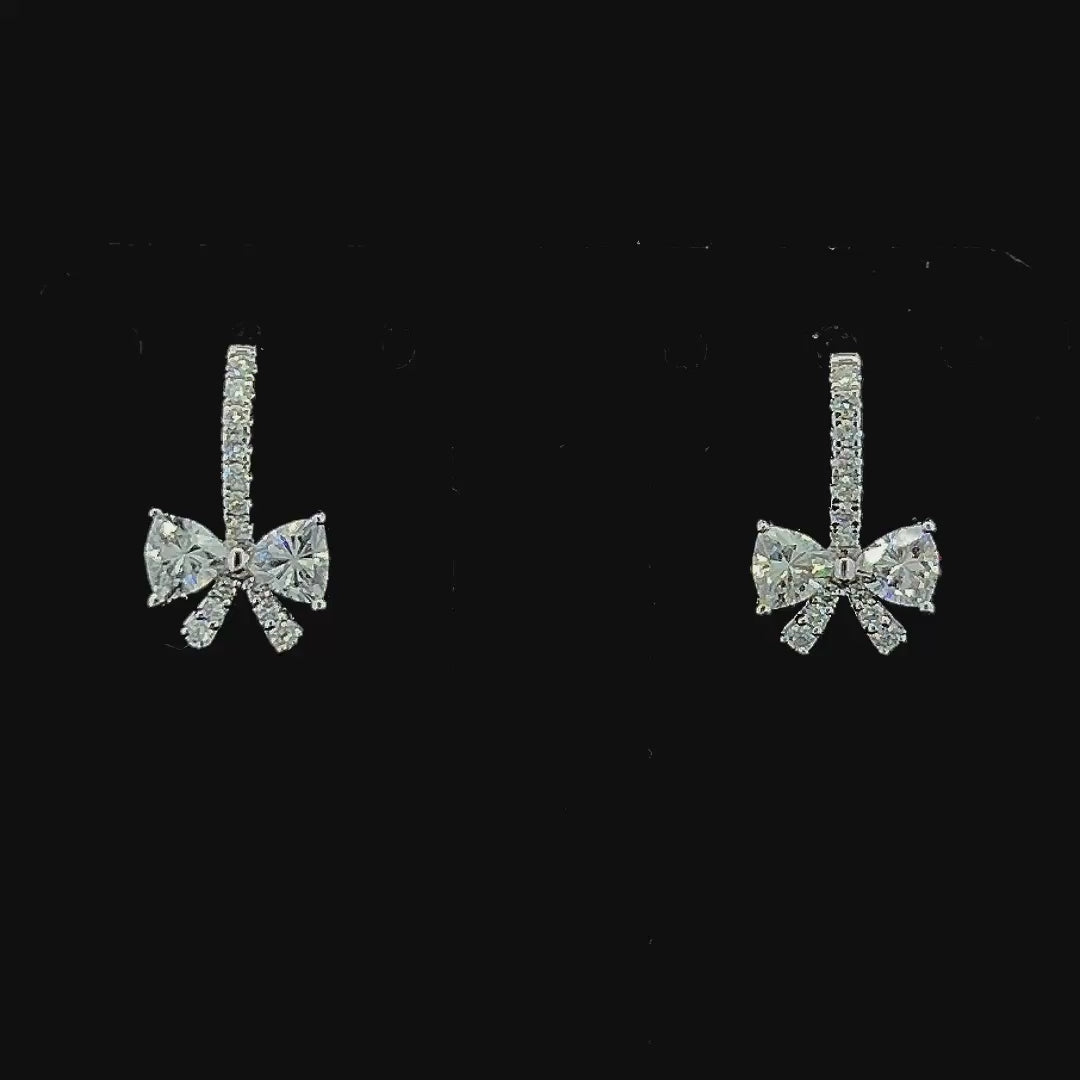 Lab grown diamond dangling earring