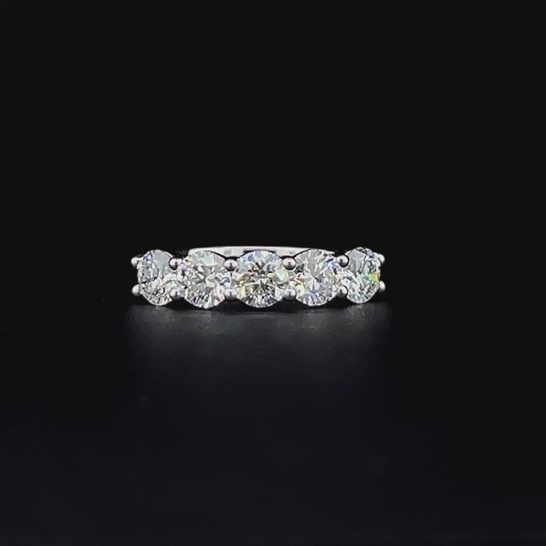 Lab grown diamond 5 stone rings