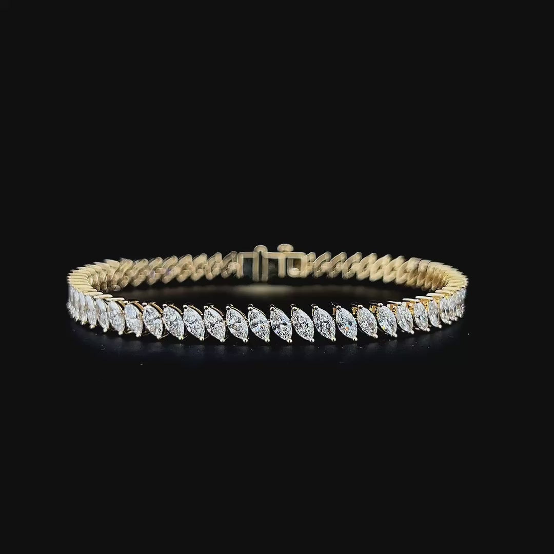 Lab grown diamond fancy shape bracelet