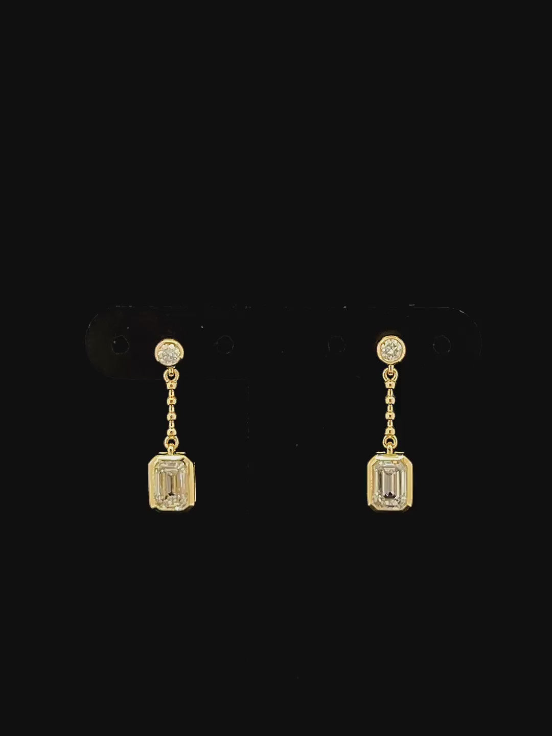 Lab grown diamond dangling earring