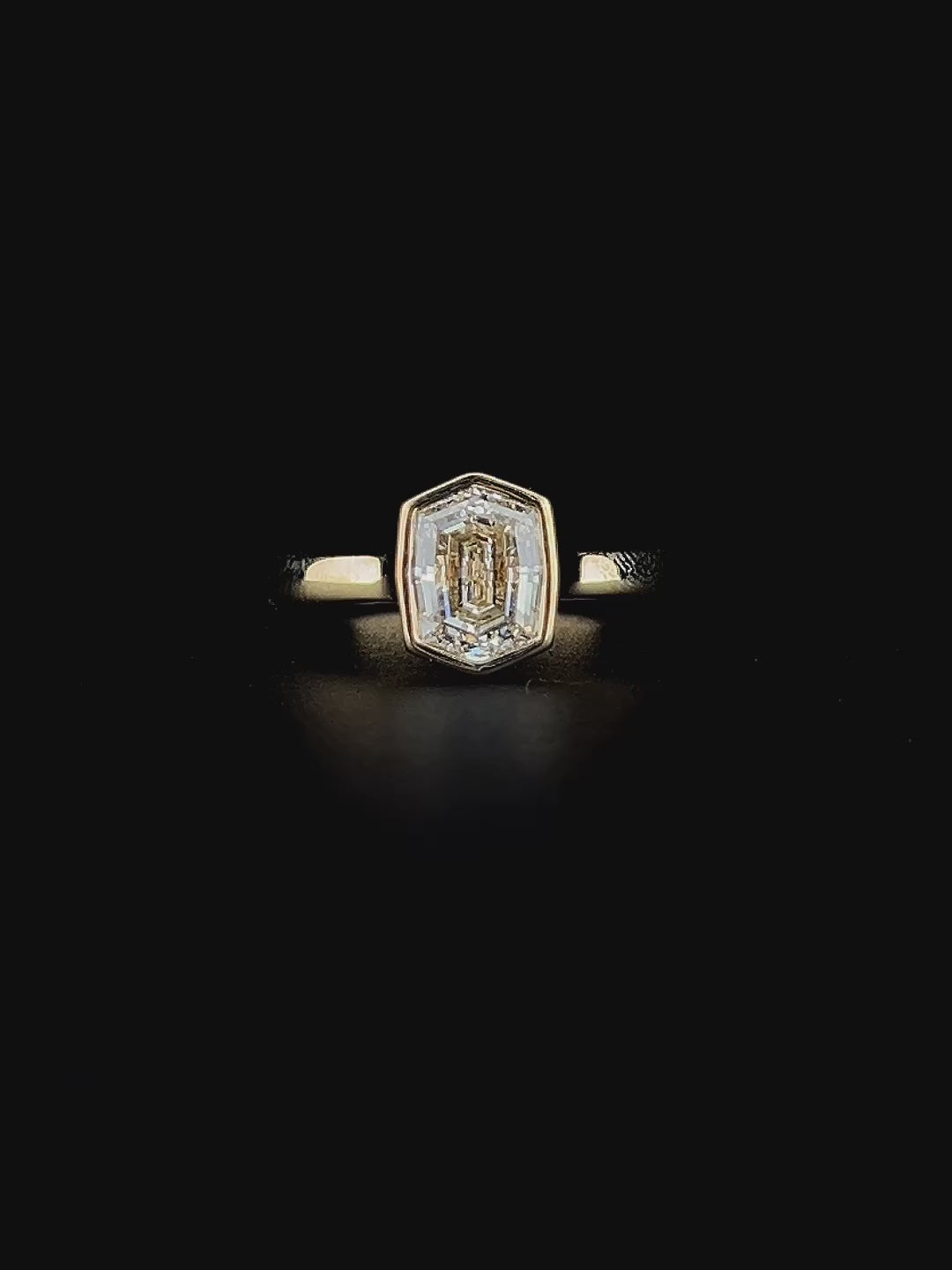 Lab grown diamond bezel rings