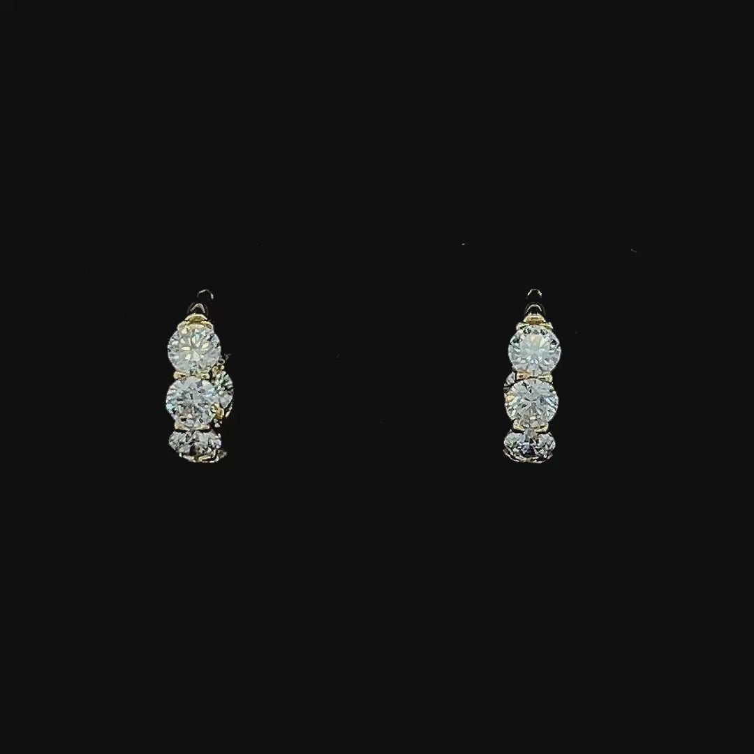 Lab grown diamond huggies earring