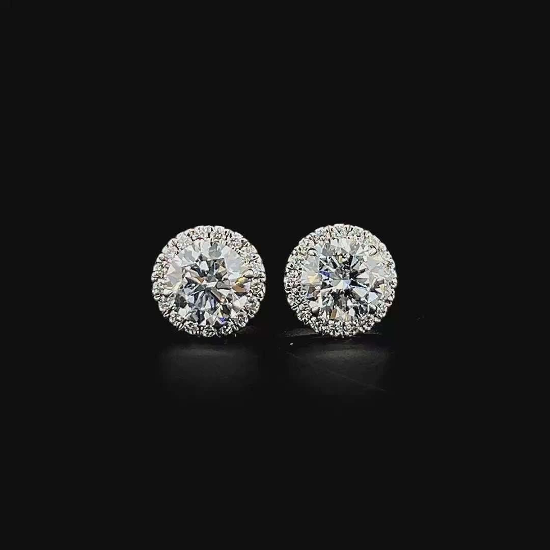 Lab grown diamond pushback stud earring