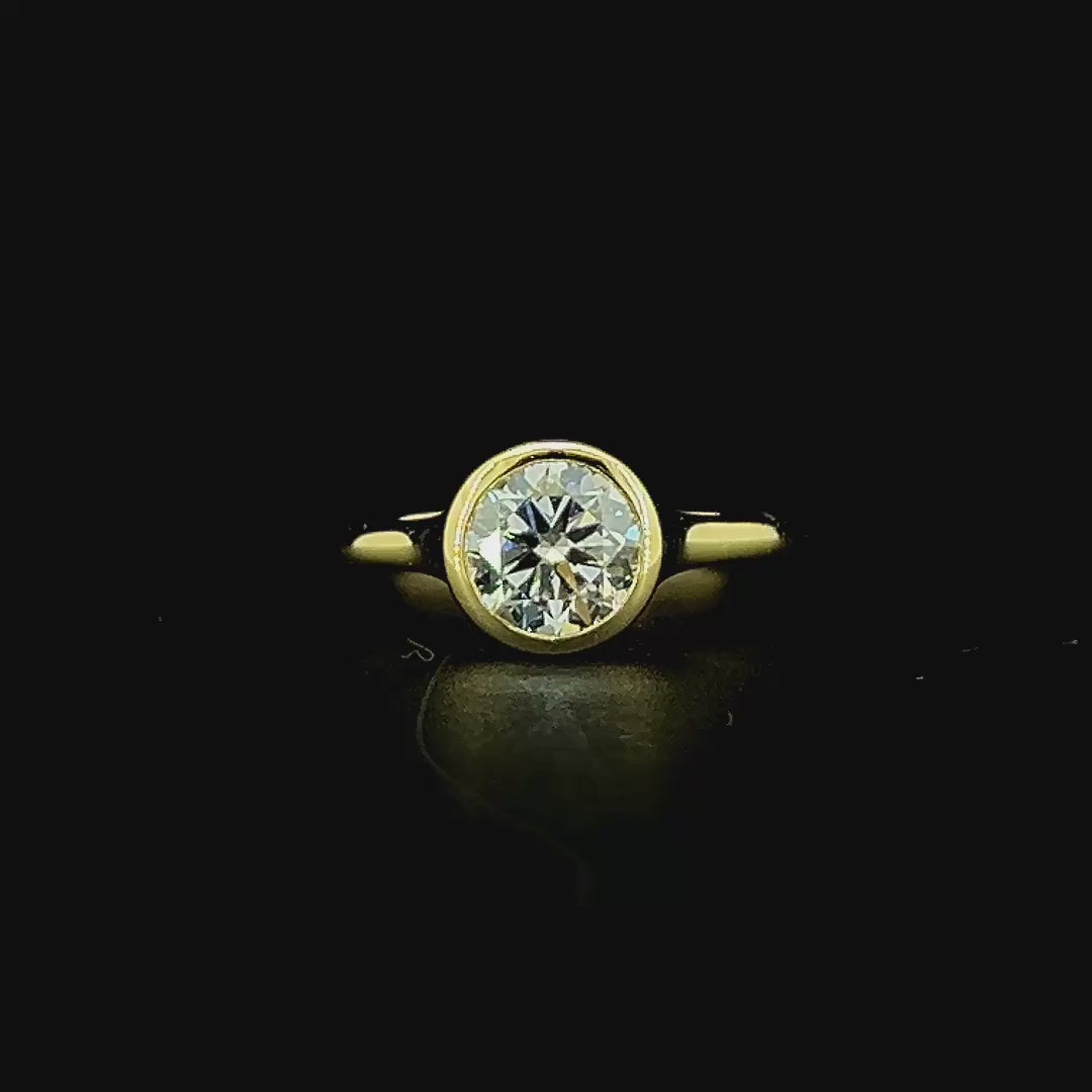 Lab grown diamond bezel rings
