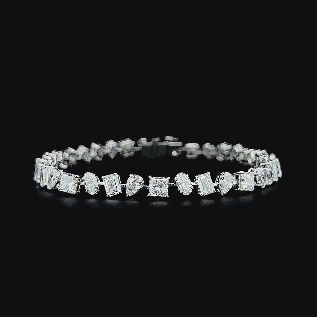 Lab grown diamond mix shape bracelet