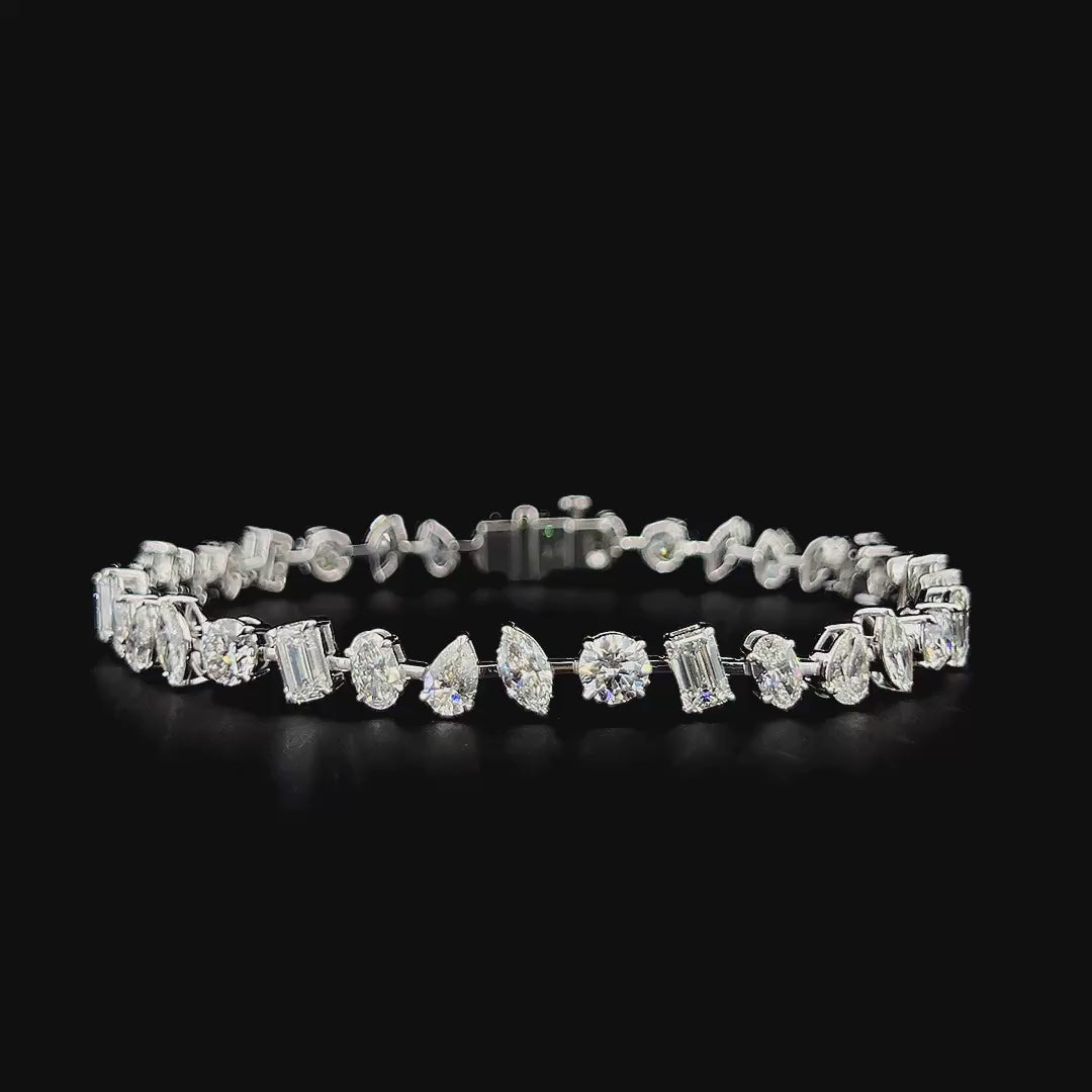 Lab grown diamond mix shape bracelet
