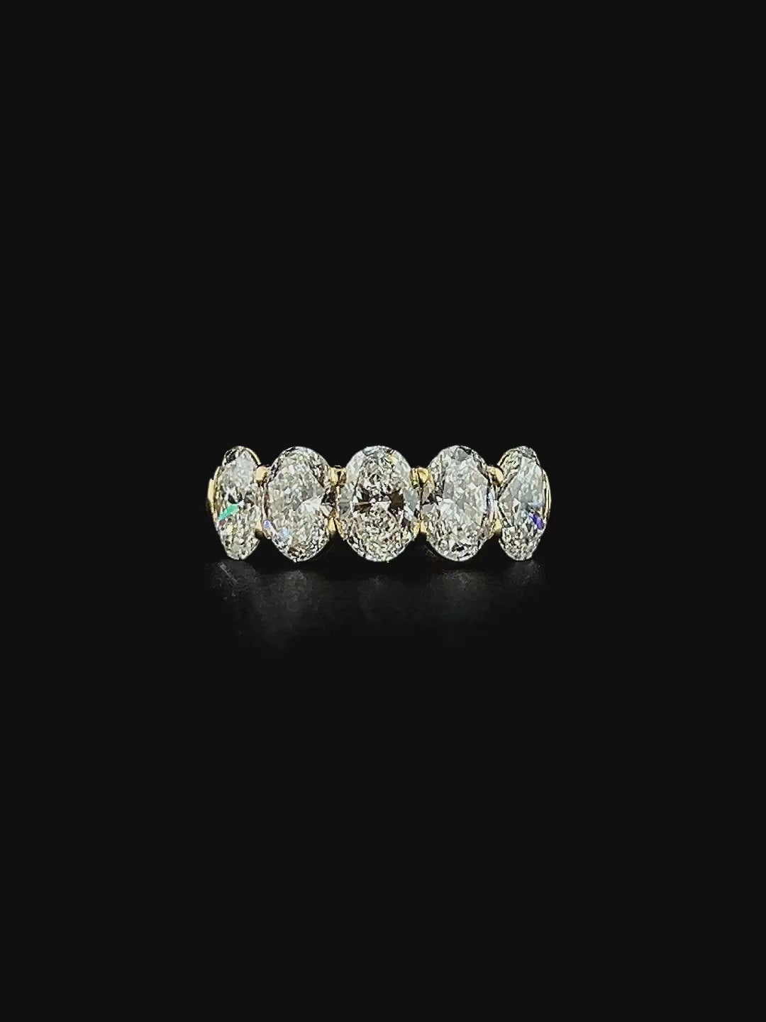 Lab grown diamond 5 stone rings